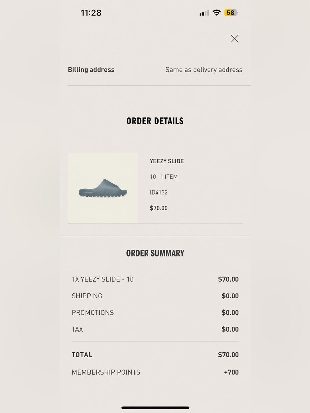Yeezy slide size 10 granite - Picture 9 of 10